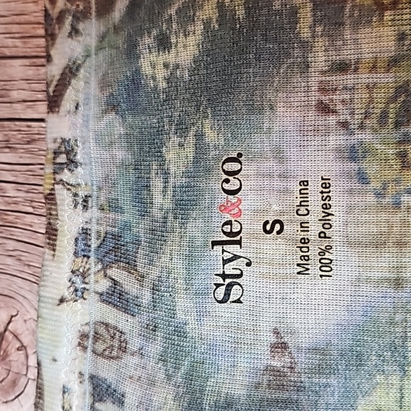 NEW STYLE & CO 3/4 SLEEVE MULTICOLOR PULLOVER TEE - Picture 10 of 12